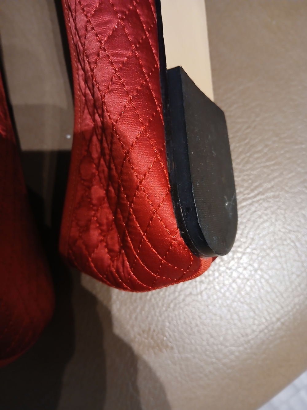 Sam & Libby Quilted Red Ballet Flats - Picture 6 of 8